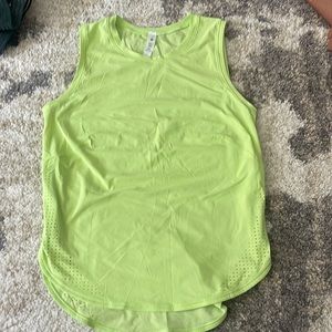 Lululemon electric green jersey tank